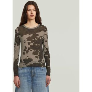 Allover - Slim T-shirt - Meerkleurig - Dames