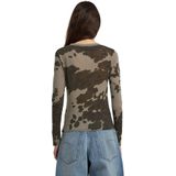 Allover Slim T-shirt - Meerkleurig - Dames