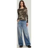 Allover Slim T-shirt - Meerkleurig - Dames