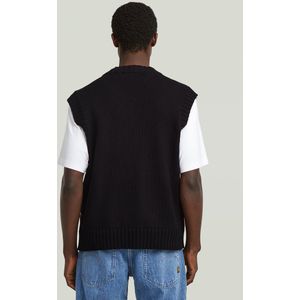 Heavy Gebreid Vest - Zwart - Heren