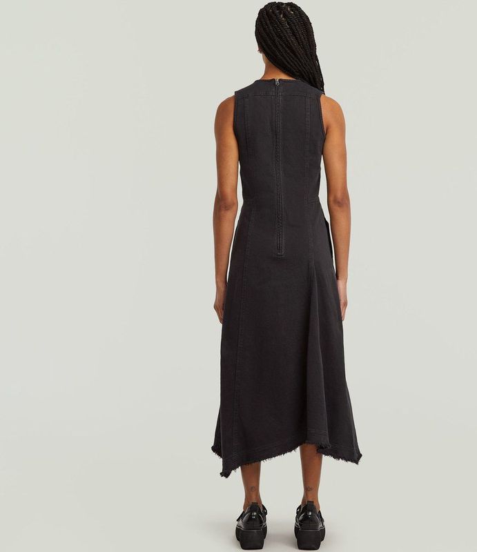 G-STAR corset flare dress sl wmn, Zwart (Dk Black Gd D27331-e078-b564), XXS