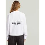 G-STAR Shirt  zwart / wit