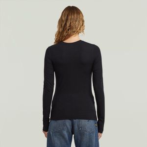 Crew Slim T-Shirt - Zwart - Dames