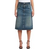 Carter - Double Waistband Skirt - Midden Blauw - Dames - Kokerrok