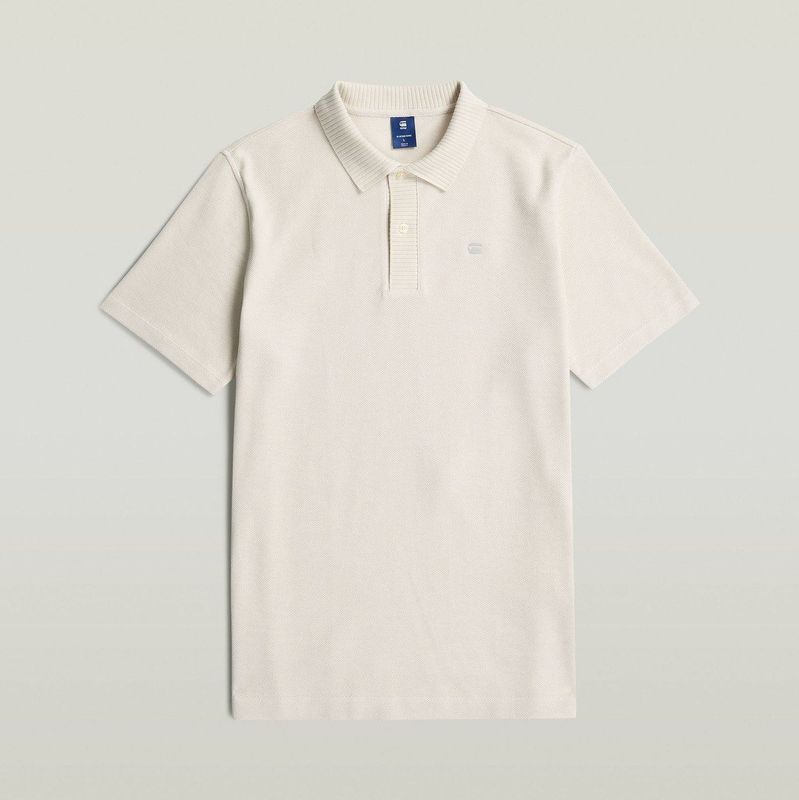Structured - Polo - Wit - Heren
