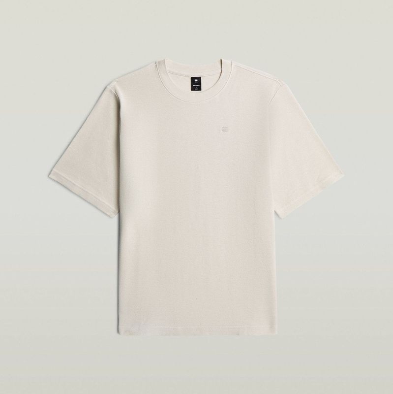 Structured - Chest Logo T-shirt - Wit - Heren