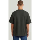 Structured Chest Logo T-shirt - Grijs - Heren