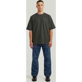 Structured Chest Logo T-shirt - Grijs - Heren