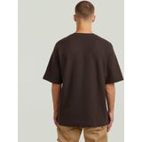 Structured - Chest Logo T-shirt - Bruin - Heren