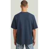 Structured - Chest Logo T-shirt - Donkerblauw - Heren