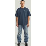 Structured - Chest Logo T-shirt - Donkerblauw - Heren