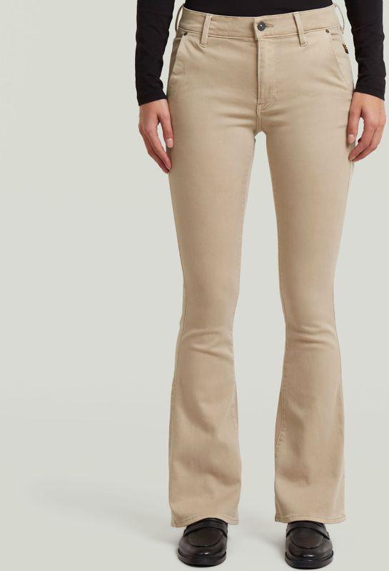 3301 Flare Chino - Beige - Dames