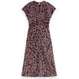 Scotch & Soda - Midi-jurk - Satijn - Korte Mouwen