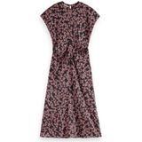 Scotch & Soda - Midi-jurk - Satijn - Korte Mouwen