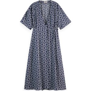 Scotch & Soda - 179582 - Midi-jurk - Zwart - Viscosejacquard