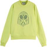 Scotch & Soda - Chest Artwork - Sweatshirt - Tennisbal Geel - Regular