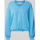 Sweatshirt - V-Hals - Zwart - 50% Polyester 45% Modal 5% Elastaan