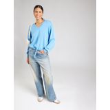 Sweatshirt - V-Hals - Zwart - 50% Polyester 45% Modal 5% Elastaan