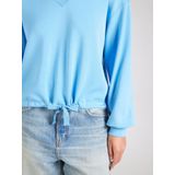 Sweatshirt - V-Hals - Zwart - 50% Polyester 45% Modal 5% Elastaan