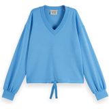 Sweatshirt - V-Hals - Zwart - 50% Polyester 45% Modal 5% Elastaan