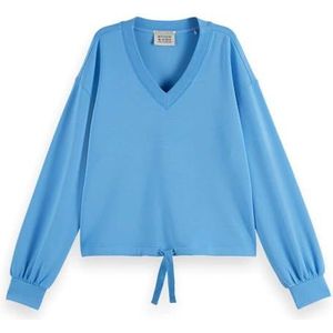 Sweatshirt - V-Hals - Zwart - 50% Polyester 45% Modal 5% Elastaan