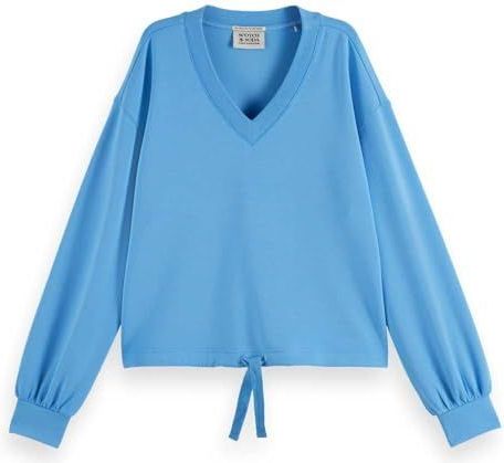 Sweatshirt - V-Hals - Zwart - 50% Polyester 45% Modal 5% Elastaan