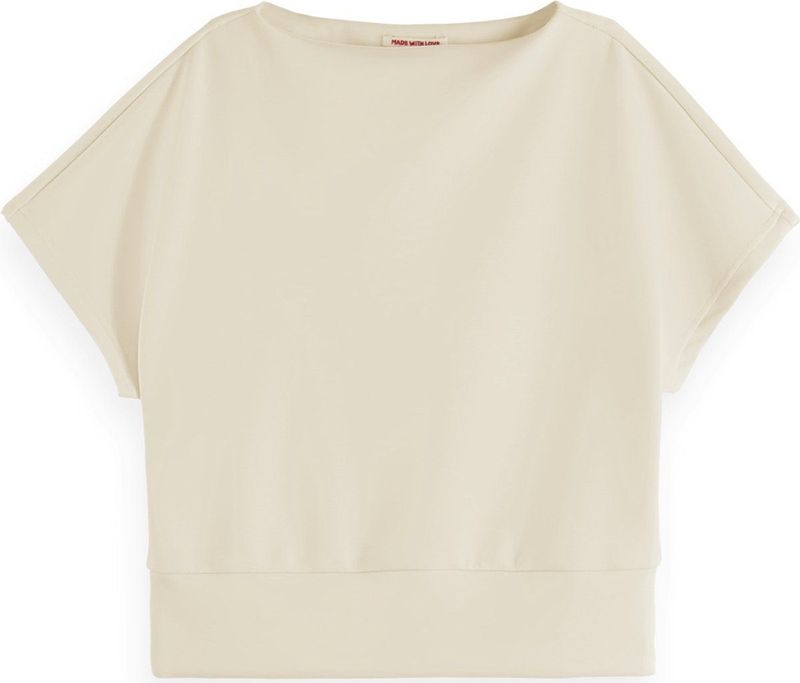 Scotch & Soda - U9e00660t - Sweatshirt - Groen - Tencel - Korte Mouw