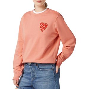 Sweatshirt - Geribbelde Kraag - Ronde Hals - Lange Mouw - Normale Pasvorm