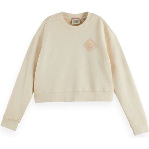 Scotch & Soda Garment Dye Sweatshirt - Loose Fit - Soft Ice 111