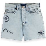 Scotch & Soda - Korte Jeans - Dames - Blauw - Katoen/Elastaan