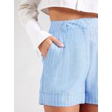 Scotch & Soda - Ufj00688n - Hoge Taille Broek - Dameskleding - Geprint - Linnen