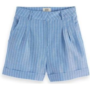 Scotch & Soda - Ufj00688n - Hoge Taille Broek - Dameskleding - Geprint - Linnen