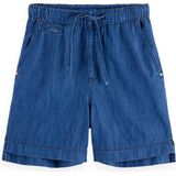 Scotch & Soda - Sportieve Utility Short - Gewassen Indigo - Dames - Korte Broeken