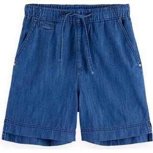 Scotch & Soda - Sportieve Utility Short - Gewassen Indigo - Dames - Korte Broeken