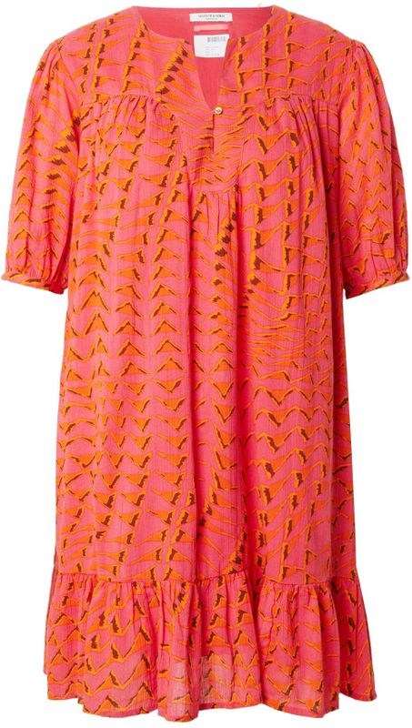Scotch & Soda - House Of Mirrors Pink 638 - Jurk - Roze - Korte Mouwen