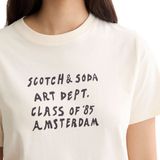 Scotch & Soda - Regular Fit T-shirt - Zwart - 100% Katoen