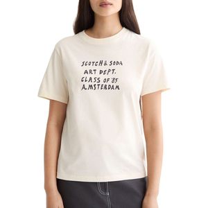 Scotch & Soda - Regular Fit T-shirt - Zwart - 100% Katoen