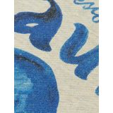 Scotch & Soda - Sweater - Wit - Dames - Ribgebreid - Logopatroon