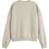 Scotch & Soda - Sweater - Wit - Dames - Ribgebreid - Logopatroon