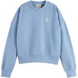 SCOTCH & SODA - Sweatshirt - Lichtblauw - Effen - Lange Mouw