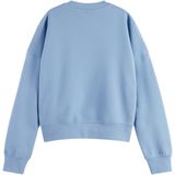SCOTCH & SODA - Sweatshirt - Lichtblauw - Effen - Lange Mouw
