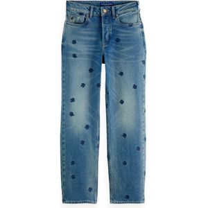 Scotch & Soda - Sky Falling Leav - Jeans - Blauw - Katoen