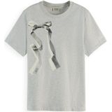 Scotch & Soda - T-shirt Artwork - Grijs - Dames