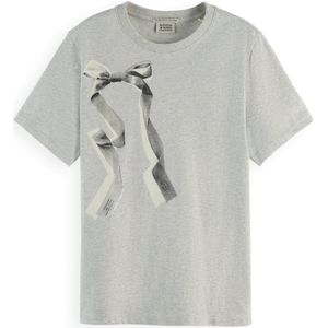 Scotch & Soda - Shirt 'ARTWORK' - Antraciet Lichtgrijs Wit - Kwartmouw