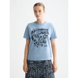 Scotch & Soda - T-shirt U9A00891T - Blauw - Regular Fit