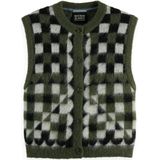 Scotch & Soda - Fuzzy Jacquard Spencer - Gebreid Vest