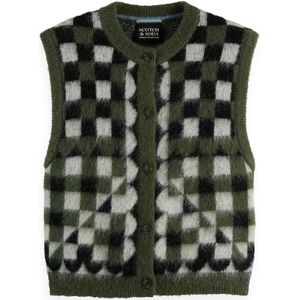 Scotch & Soda - Fuzzy Jacquard Spencer - Gebreid Vest