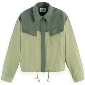Scotch & Soda - Blouse Contrast Colour - Groen - Dames