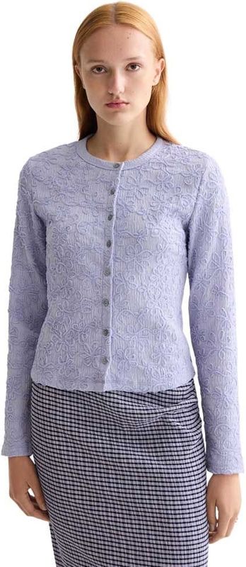 Scotch & Soda - Vest - Lila - Fijn Gebreid