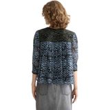 Scotch & Soda - Top - Blauw - Driekwart Mouwen - Knoopsluiting